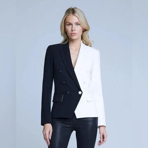 Two-Tone Black and White Women's Blazer